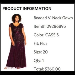 Adrianna Papell Beaded Gown